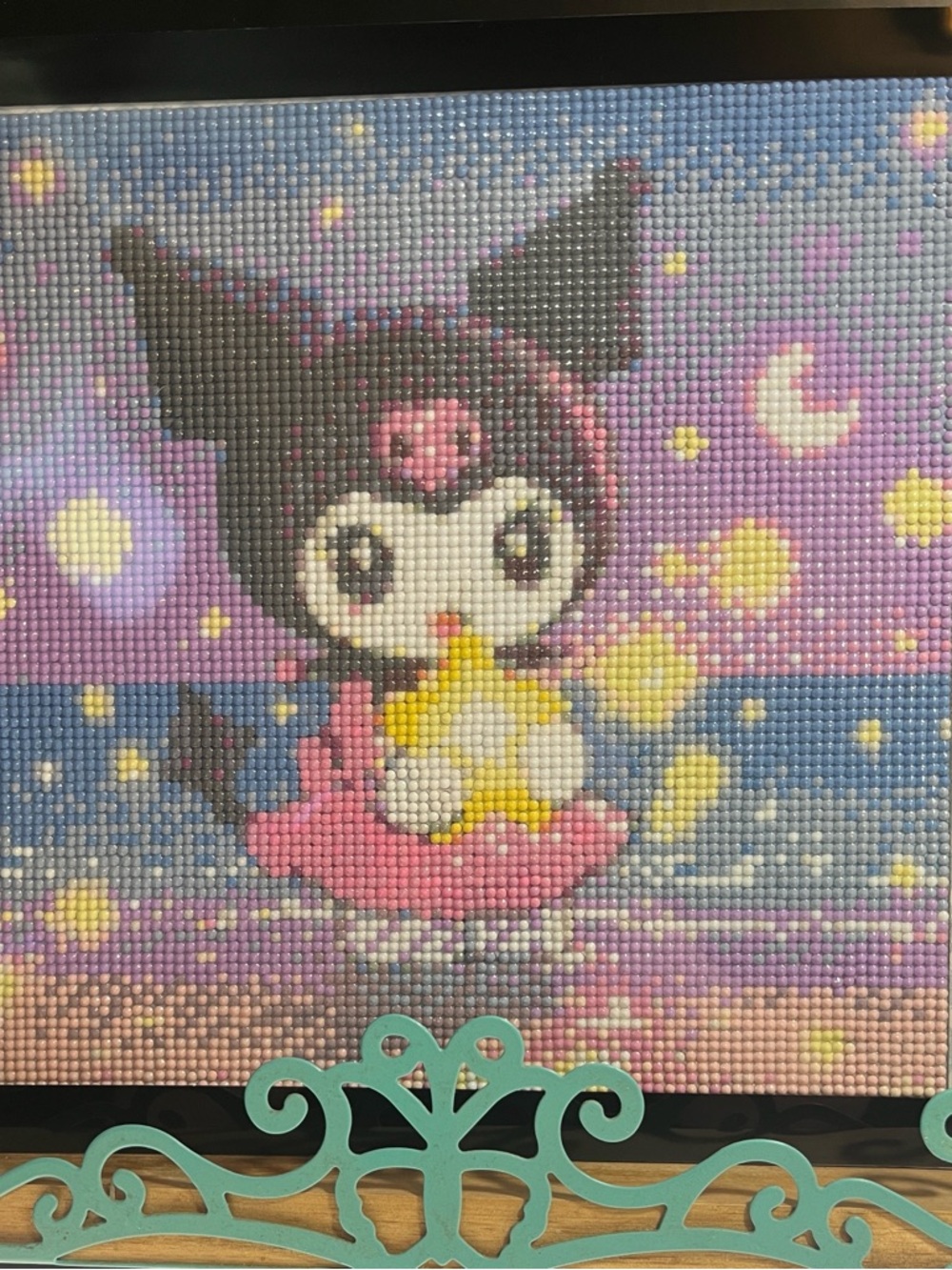 #18 Kuromi Star Diamond Painting with Magnetic Frame